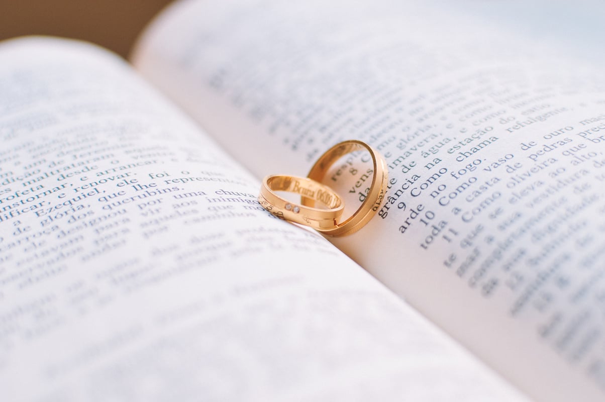 Wedding Rings on Bible